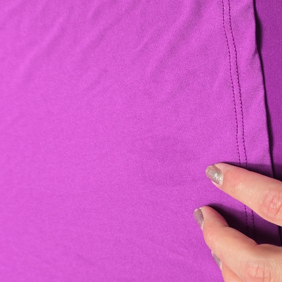 3/$15 dots purple vneck blouse with ruffled sleeves women's plus size 1X - Picture 4 of 7